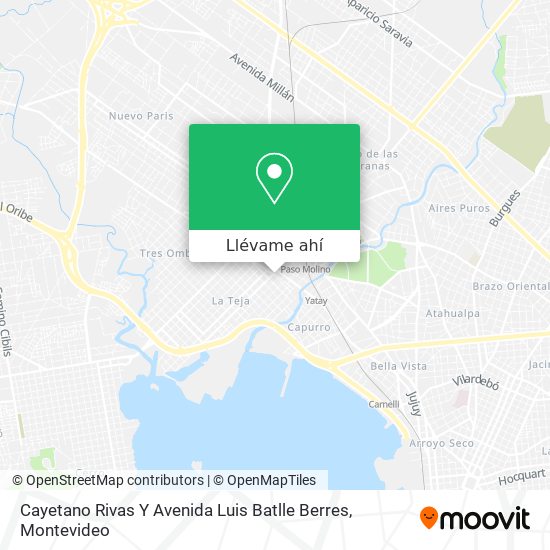Mapa de Cayetano Rivas Y Avenida Luis Batlle Berres