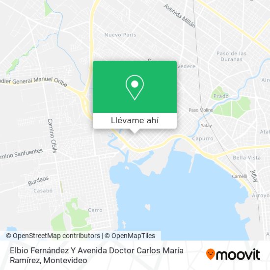 Mapa de Elbio Fernández Y Avenida Doctor Carlos María Ramírez