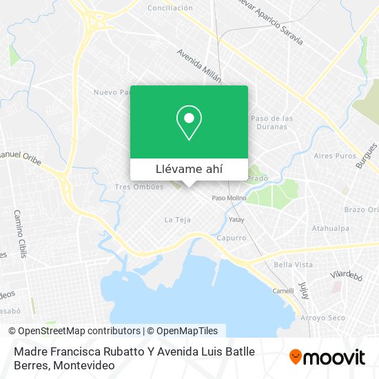 Mapa de Madre Francisca Rubatto Y Avenida Luis Batlle Berres