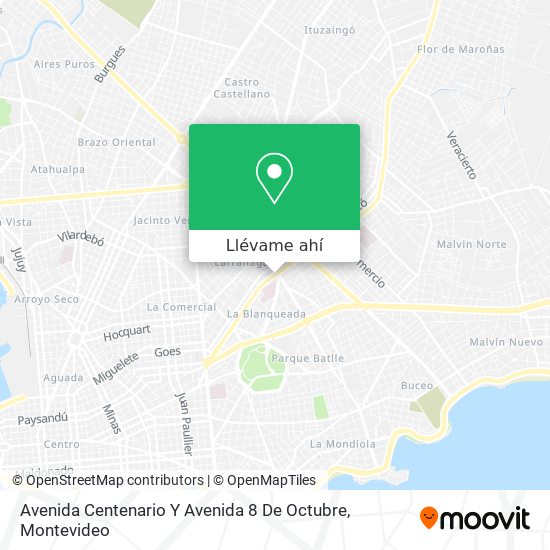 Mapa de Avenida Centenario Y Avenida 8 De Octubre