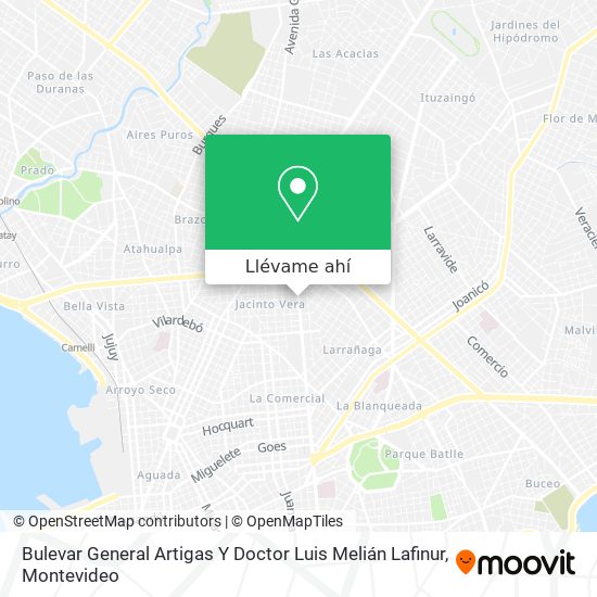 Mapa de Bulevar General Artigas Y Doctor Luis Melián Lafinur