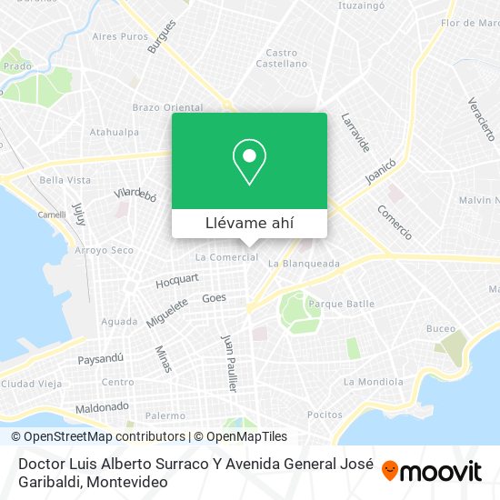 Mapa de Doctor Luis Alberto Surraco Y Avenida General José Garibaldi
