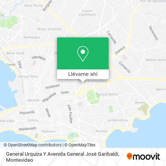 Mapa de General Urquiza Y Avenida General José Garibaldi