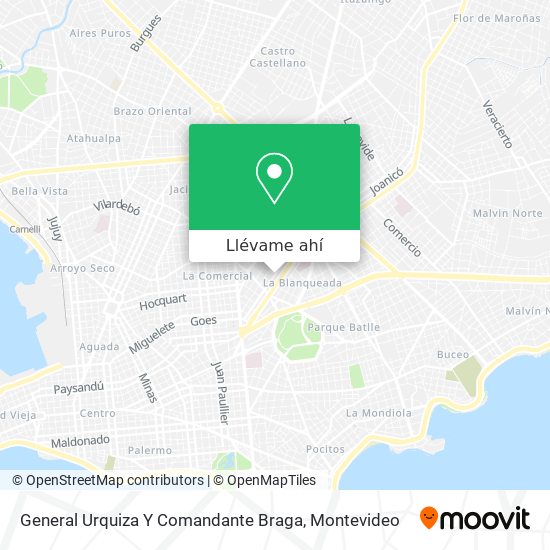 Mapa de General Urquiza Y Comandante Braga