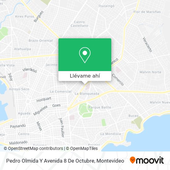 Mapa de Pedro Olmida Y Avenida 8 De Octubre