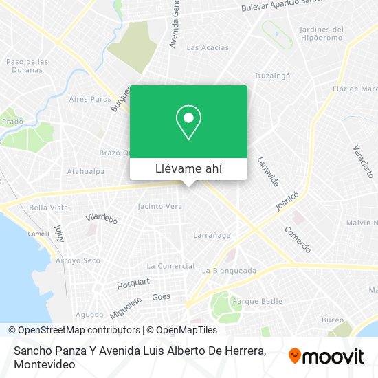 Mapa de Sancho Panza Y Avenida Luis Alberto De Herrera