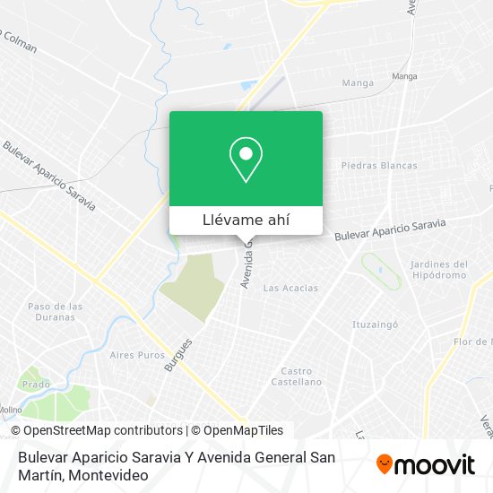Mapa de Bulevar Aparicio Saravia Y Avenida General San Martín
