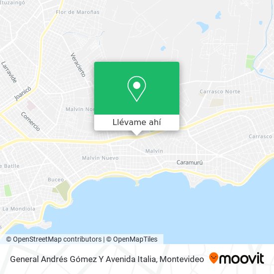 Mapa de General Andrés Gómez Y Avenida Italia