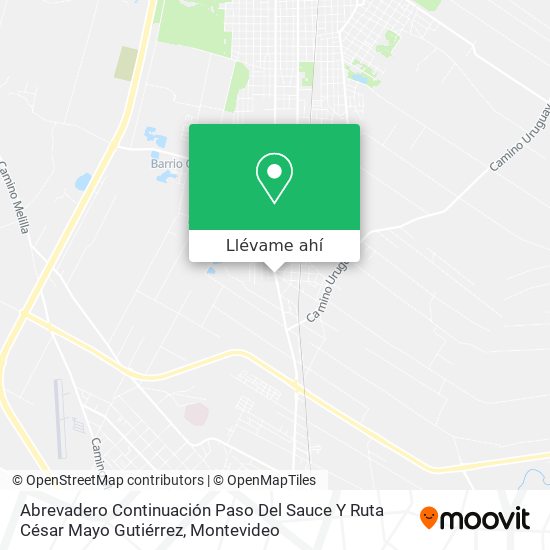 Mapa de Abrevadero Continuación Paso Del Sauce Y Ruta César Mayo Gutiérrez