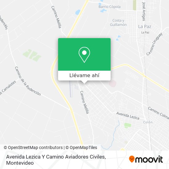 Mapa de Avenida Lezica Y Camino Aviadores Civiles