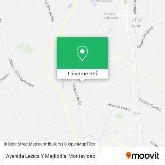 Mapa de Avenida Lezica Y Mediodía