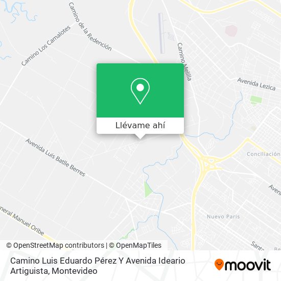 Mapa de Camino Luis Eduardo Pérez Y Avenida Ideario Artiguista