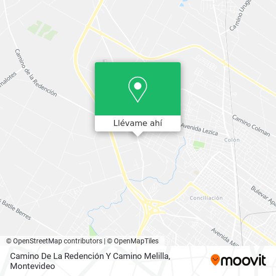 Mapa de Camino De La Redención Y Camino Melilla