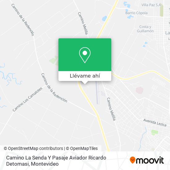 Mapa de Camino La Senda Y Pasaje Aviador Ricardo Detomasi