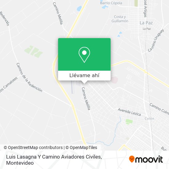 Mapa de Luis Lasagna Y Camino Aviadores Civiles