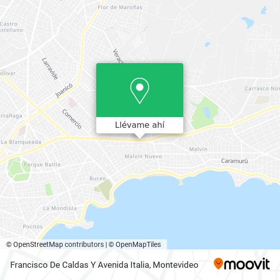 Mapa de Francisco De Caldas Y Avenida Italia