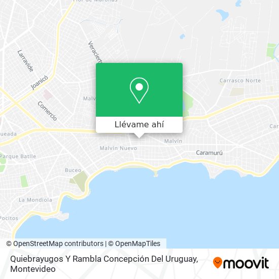 Mapa de Quiebrayugos Y Rambla Concepción Del Uruguay