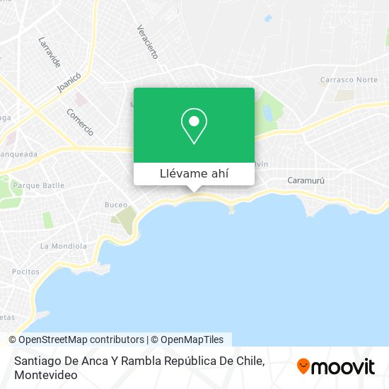 Mapa de Santiago De Anca Y Rambla República De Chile