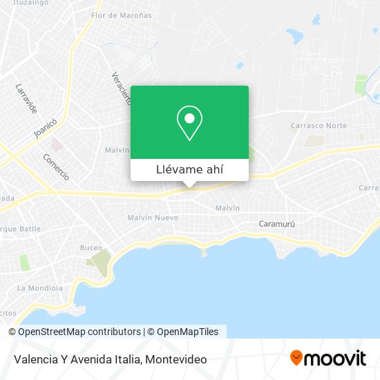 Mapa de Valencia Y Avenida Italia