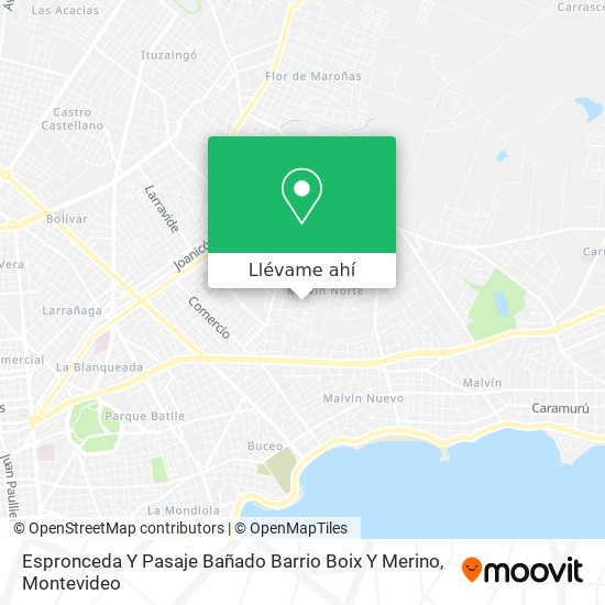 Mapa de Espronceda Y Pasaje Bañado Barrio Boix Y Merino