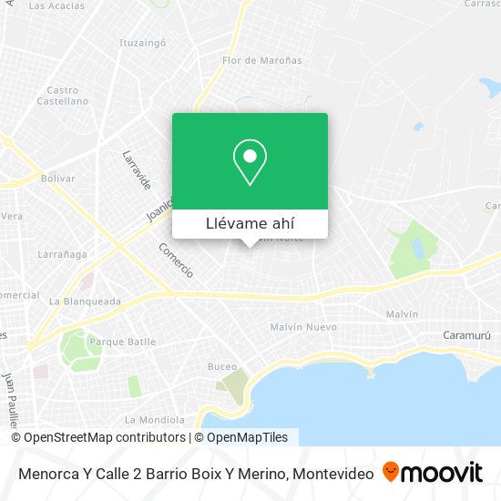 Mapa de Menorca Y Calle 2 Barrio Boix Y Merino