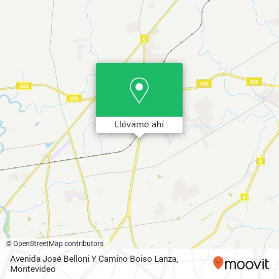 Mapa de Avenida José Belloni Y Camino Boiso Lanza
