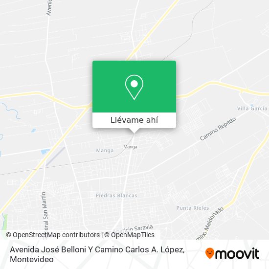 Mapa de Avenida José Belloni Y Camino Carlos A. López