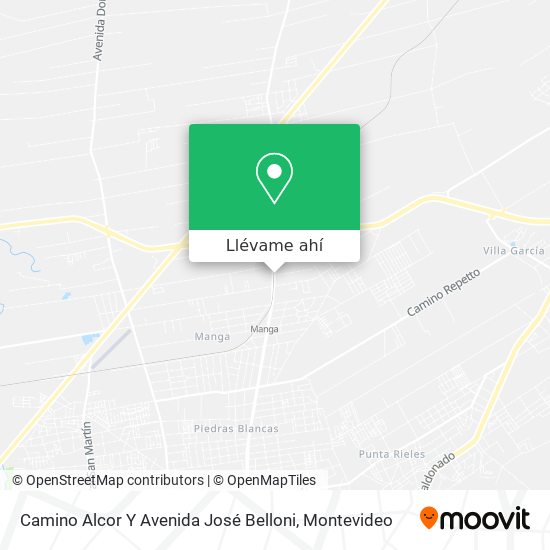 Mapa de Camino Alcor Y Avenida José Belloni