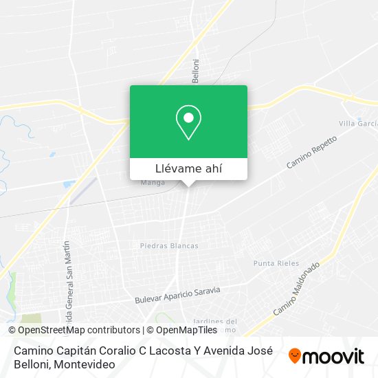 Mapa de Camino Capitán Coralio C Lacosta Y Avenida José Belloni