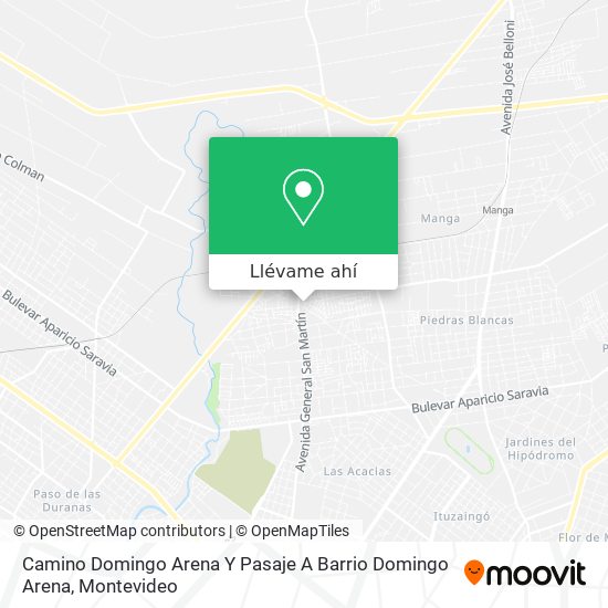 Mapa de Camino Domingo Arena Y Pasaje A Barrio Domingo Arena
