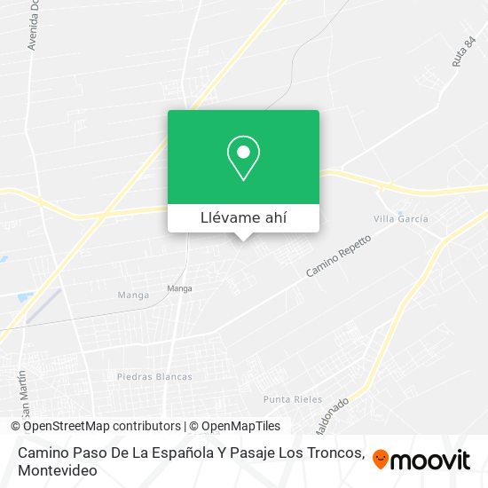 Mapa de Camino Paso De La Española Y Pasaje Los Troncos