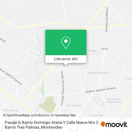Mapa de Pasaje G Barrio Domingo Arena Y Calle Nueva Nro 2 Barrio Tres Palmas