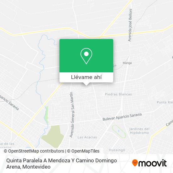 Mapa de Quinta Paralela A Mendoza Y Camino Domingo Arena