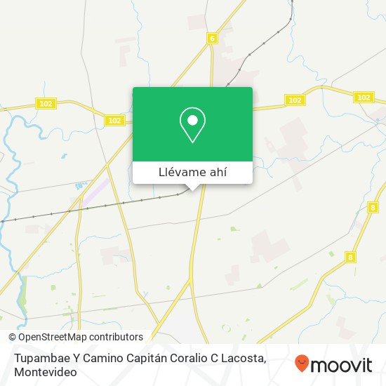 Mapa de Tupambae Y Camino Capitán Coralio C Lacosta
