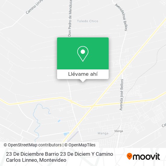 Mapa de 23 De Diciembre Barrio 23 De Diciem Y Camino Carlos Linneo