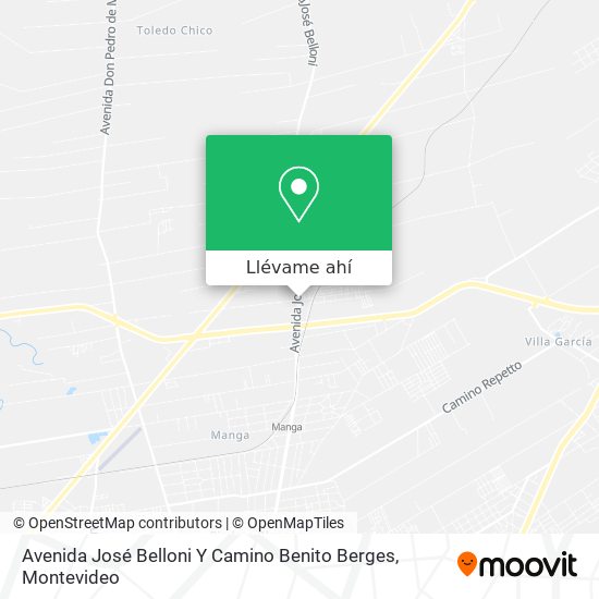 Mapa de Avenida José Belloni Y Camino Benito Berges