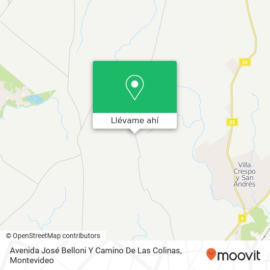 Mapa de Avenida José Belloni Y Camino De Las Colinas