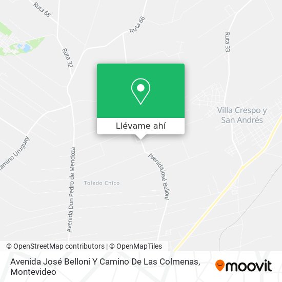 Mapa de Avenida José Belloni Y Camino De Las Colmenas
