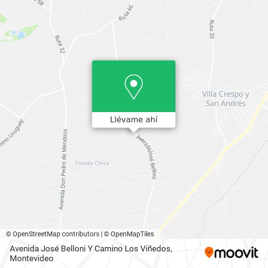 Mapa de Avenida José Belloni Y Camino Los Viñedos