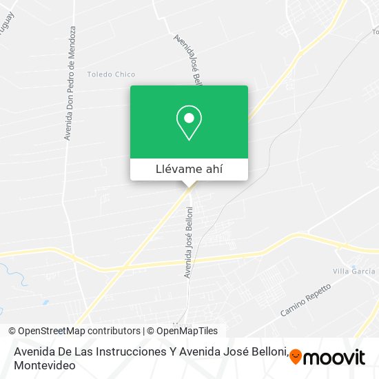 Mapa de Avenida De Las Instrucciones Y Avenida José Belloni