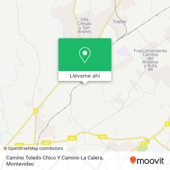 Mapa de Camino Toledo Chico Y Camino La Calera