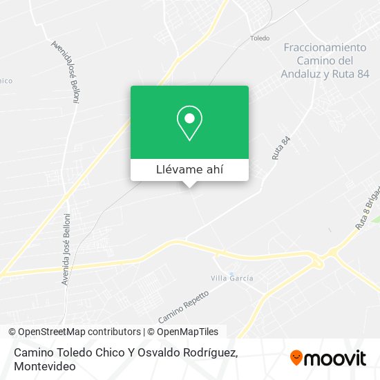 Mapa de Camino Toledo Chico Y Osvaldo Rodríguez