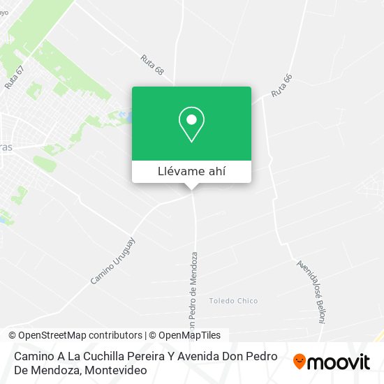 Mapa de Camino A La Cuchilla Pereira Y Avenida Don Pedro De Mendoza