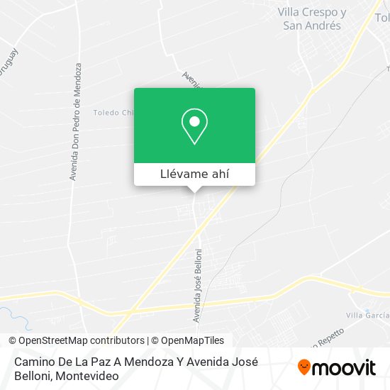 Mapa de Camino De La Paz A Mendoza Y Avenida José Belloni