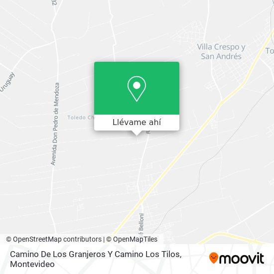Mapa de Camino De Los Granjeros Y Camino Los Tilos