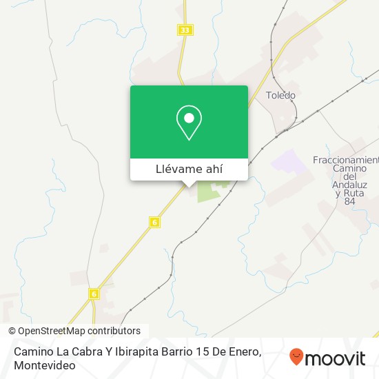 Mapa de Camino La Cabra Y Ibirapita Barrio 15 De Enero
