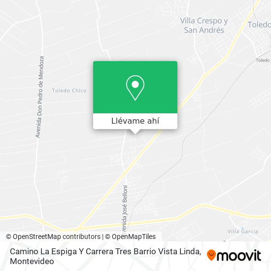 Mapa de Camino La Espiga Y Carrera Tres Barrio Vista Linda
