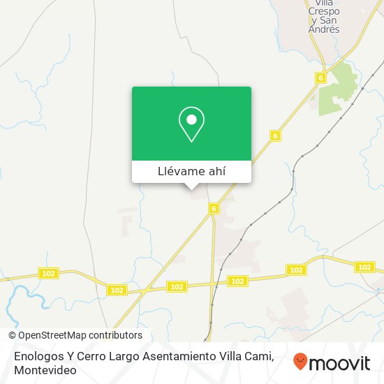 Mapa de Enologos Y Cerro Largo Asentamiento Villa Cami