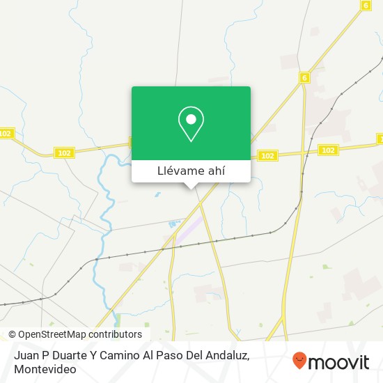 Mapa de Juan P Duarte Y Camino Al Paso Del Andaluz