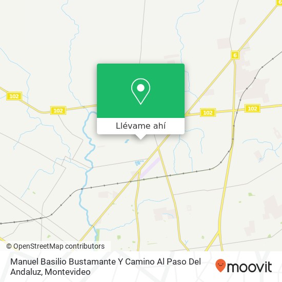 Mapa de Manuel Basilio Bustamante Y Camino Al Paso Del Andaluz